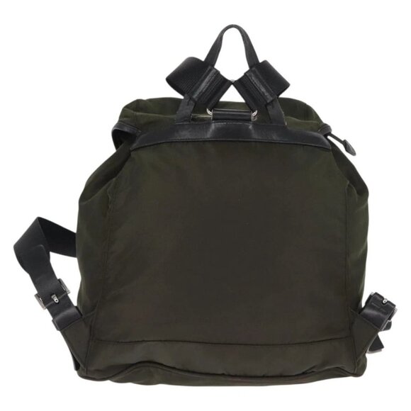 PRADA Backpack Nylon Khaki Silver - Picture 3 of 15